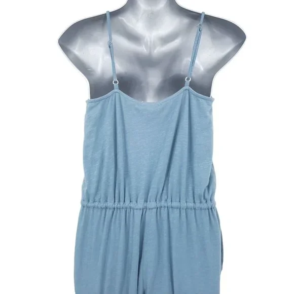 NEW Sundry Teal White Tie Dye Stripe Jogger Leg Sleeveless Jumpsuit Size 1 Small - Picture 13 of 13